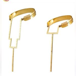 Elegant Gold Geometric Necklace by Monica Sordo